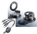 Car Phone Mount & Retractable Charging Cable Bundle